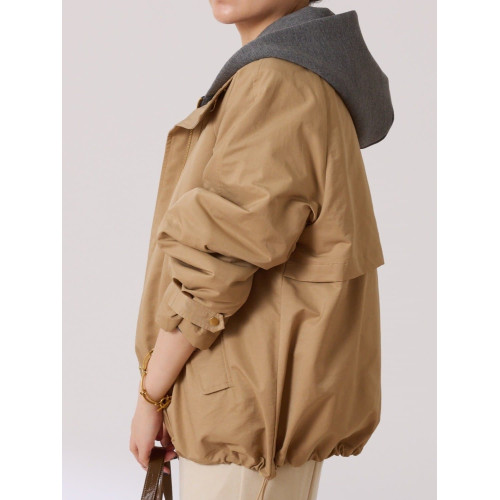 ZOEYJA佐佐家 GG平衡內外 彈性十足穿著舒適雙頭拉鍊口袋連帽外套 ZOEYJA佐佐家 GG平衡內外 彈性十足穿著舒適雙頭拉鍊口袋連帽外套