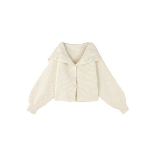 早秋氛圍感穿搭毛衣外套女秋冬2025新款慵懶風海軍領針織開衫上衣 早秋氛圍感穿搭毛衣外套女秋冬2025新款慵懶風海軍領針織開衫上衣