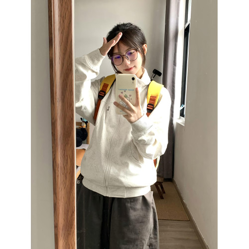 立領開衫衛衣外套女2025新款春秋季美式慵懶chic休閒夾克拉鍊上衣 立領開衫衛衣外套女2025新款春秋季美式慵懶chic休閒夾克拉鍊上衣