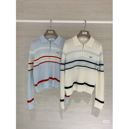 韓國東大門~車靜媛同款原版撞色條紋polo針織衫 早秋氛圍感穿搭女