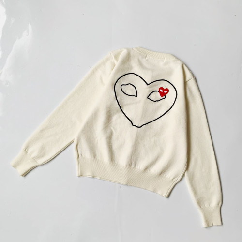 Nya醬日系前後愛心眼睛針織毛衣開衫外套女士上衣