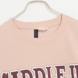 H家聯名~春秋季卡通字母圓領長袖衛衣女寬松落肩加絨減齡上衣