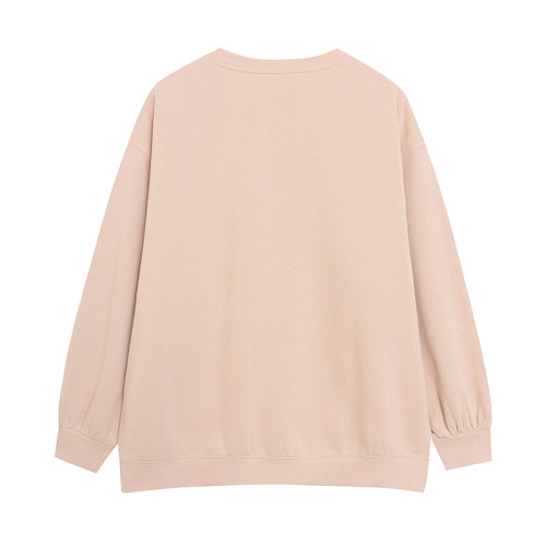 H家聯名~春秋季卡通字母圓領長袖衛衣女寬松落肩加絨減齡上衣 H家聯名~春秋季卡通字母圓領長袖衛衣女寬松落肩加絨減齡上衣