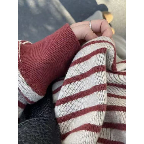 美式oversize條紋圓領衛衣女春秋2025新款爆款寬松獨特超好看上衣 美式oversize條紋圓領衛衣女春秋2025新款爆款寬松獨特超好看上衣