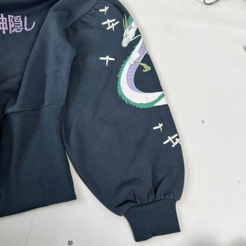 千尋的神隱重工刺綉燈籠袖抓絨高克重男女春秋款寬松休閒百搭外衣 千尋的神隱重工刺綉燈籠袖抓絨高克重男女春秋款寬松休閒百搭外衣