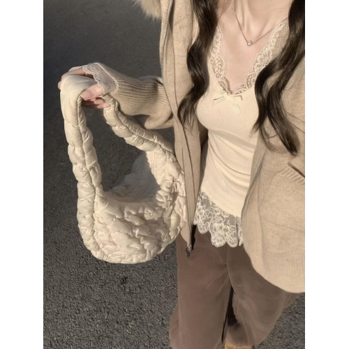 純欲風蝴蝶結設計感長袖t恤女春秋bm風蕾絲花邊修身內搭保暖上衣