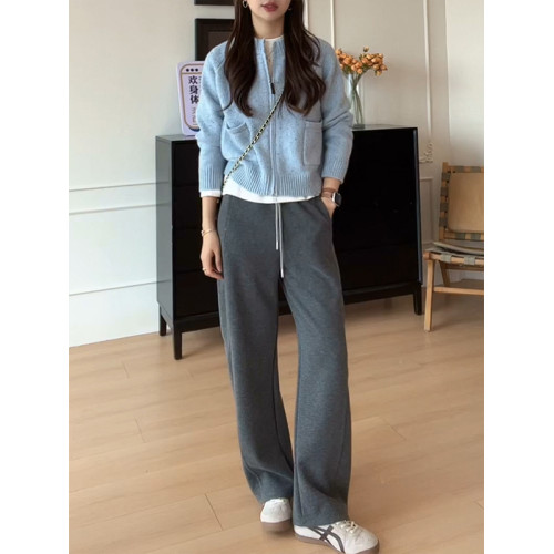 獨特雙拉鍊毛衣開衫女秋冬2026新款大碼胖mm寬鬆針織外套慵嬾上衣