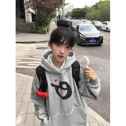 韓系學院風貼布刺綉字母連帽衛衣女春秋冬純棉2025ins風上衣寬松 韓系學院風貼布刺綉字母連帽衛衣女春秋冬純棉2025ins風上衣寬松