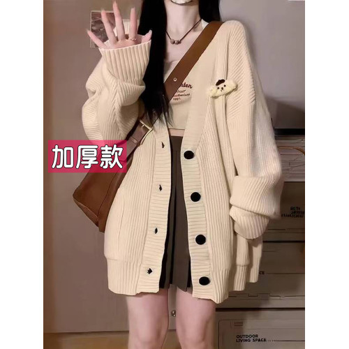 大碼慵懶風軟糯毛衣外套女針織開衫小個子學院風穿搭上衣胖mm秋冬 大碼慵懶風軟糯毛衣外套女針織開衫小個子學院風穿搭上衣胖mm秋冬