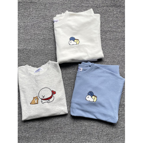 寬松可愛的刺綉秋季女士毛圈圓領毛圈衛衣合作卡通搭配日單原單 寬松可愛的刺綉秋季女士毛圈圓領毛圈衛衣合作卡通搭配日單原單