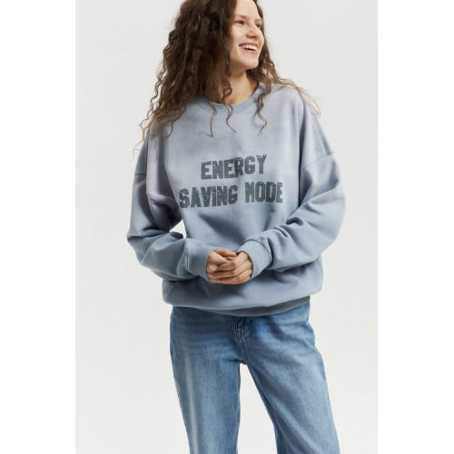 原單LIM*E太空印花字母圓領衛衣寬松藍漸變長袖0587-574 1718 原單LIM*E太空印花字母圓領衛衣寬松藍漸變長袖0587-574 1718