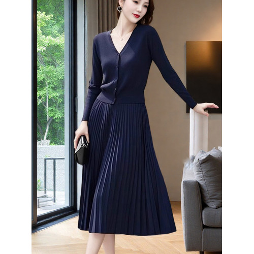 高級感時尚針織衫上衣配半身裙套裝氣質收腰顯瘦女春秋冬2025新款