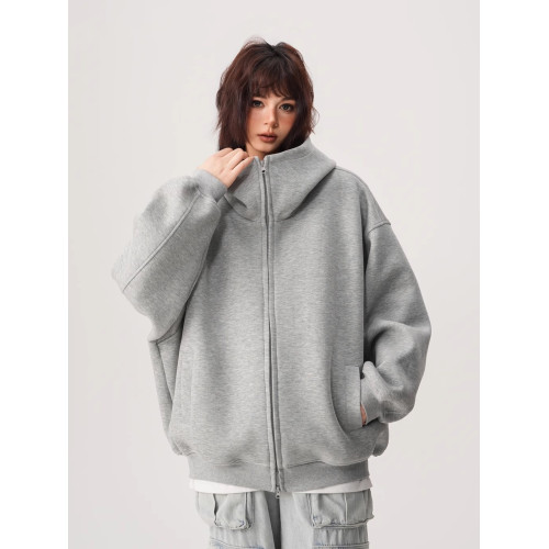 美式高街重磅連帽衫外套男女秋季潮牌百搭寬松設計感情侶開衫衛衣 美式高街重磅連帽衫外套男女秋季潮牌百搭寬松設計感情侶開衫衛衣