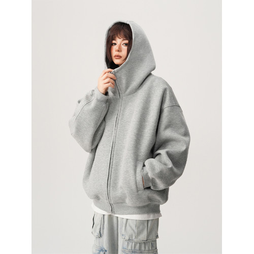 美式高街重磅連帽衫外套男女秋季潮牌百搭寬松設計感情侶開衫衛衣 美式高街重磅連帽衫外套男女秋季潮牌百搭寬松設計感情侶開衫衛衣