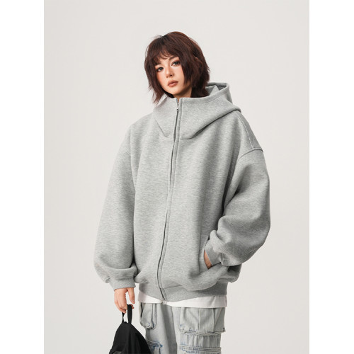 美式高街重磅連帽衫外套男女秋季潮牌百搭寬松設計感情侶開衫衛衣 美式高街重磅連帽衫外套男女秋季潮牌百搭寬松設計感情侶開衫衛衣