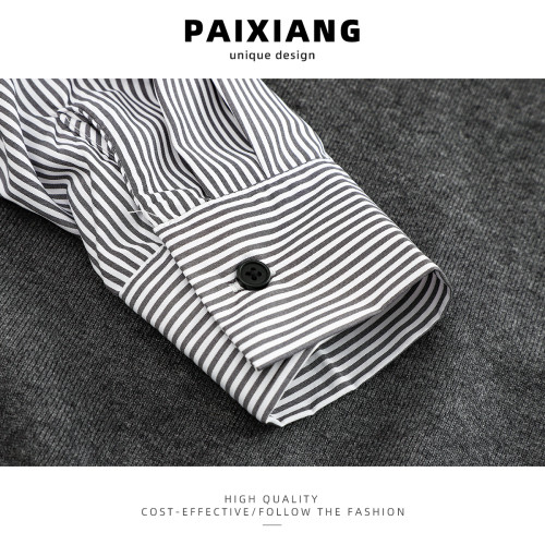 PAIXIANG極簡老錢風假兩件條紋拼接針織衫女秋季曡穿毛衣時髦上衣 PAIXIANG極簡老錢風假兩件條紋拼接針織衫女秋季曡穿毛衣時髦上衣