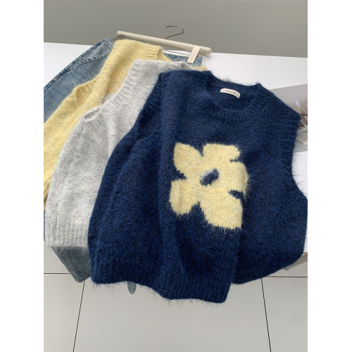 減齡韓版羊毛針織背心女柔軟親膚毛絨感毛衣馬甲2025秋冬曡穿上衣