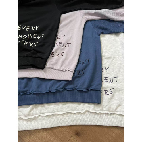 pocket日系早秋新款反毛圈植絨刺綉衛衣系帶休閒綁帶套頭寬松日單 pocket日系早秋新款反毛圈植絨刺綉衛衣系帶休閒綁帶套頭寬松日單