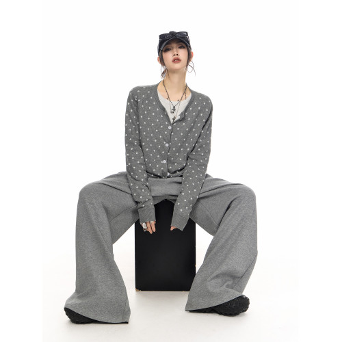 ICH MODE 美式復古修身波點針織開衫女2026新款春季慵懶毛衣外套 ICH MODE 美式復古修身波點針織開衫女2026新款春季慵懶毛衣外套