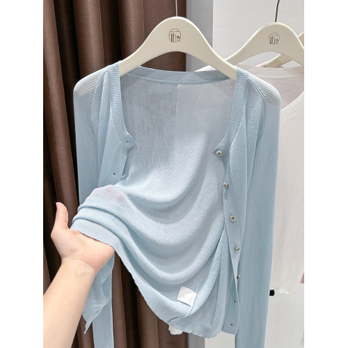 咖色針織開衫外套薄款早秋流行穿搭萊賽爾天絲上衣防曬披肩高級感