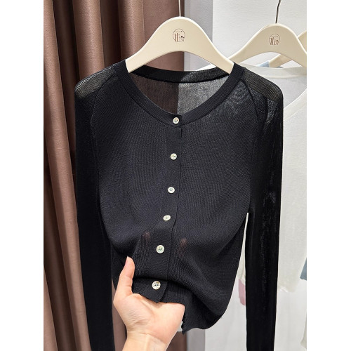 咖色針織開衫外套薄款早秋流行穿搭萊賽爾天絲上衣防曬披肩高級感