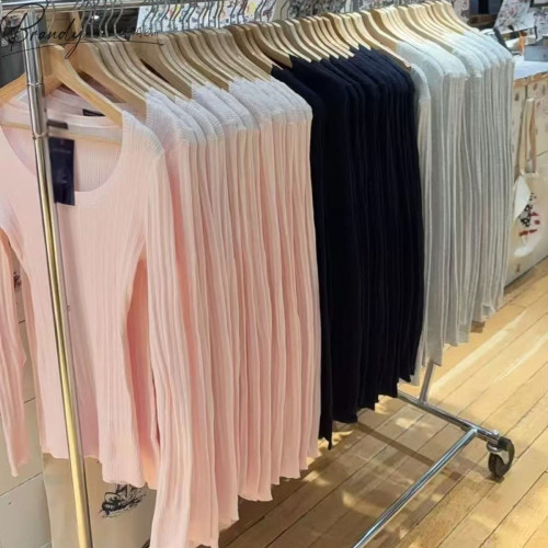 Brandy bm圓領長袖竪條紋純棉針織衫BM修身顯瘦上衣Grace Sweater Brandy bm圓領長袖竪條紋純棉針織衫BM修身顯瘦上衣Grace Sweater