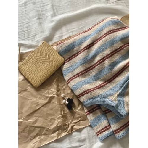 拉夏貝爾撞色條紋長袖針織衫女秋季2025新款bf慵懶風v領寬松上衣 拉夏貝爾撞色條紋長袖針織衫女秋季2025新款bf慵懶風v領寬松上衣