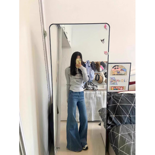 韓系灰色半高領針織衫女春秋新款字母設計感氣質翻領早秋薄款上衣