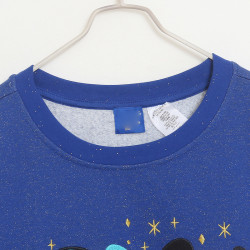 樂園款 重工刺綉卡通動漫圓領長袖加絨秋季衛衣 套頭寬松可愛