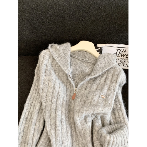 Jade Closet店推薦~美德拉松弛感連帽加厚長袖針織毛衣女秋冬