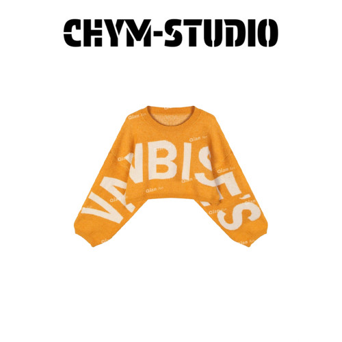 酷颯風炸街字母印花毛衣今年流行的爆款女裝秋季新款設計感針織衫 酷颯風炸街字母印花毛衣今年流行的爆款女裝秋季新款設計感針織衫