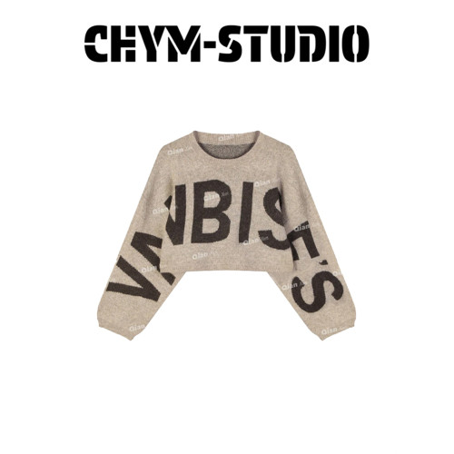 酷颯風炸街字母印花毛衣今年流行的爆款女裝秋季新款設計感針織衫 酷颯風炸街字母印花毛衣今年流行的爆款女裝秋季新款設計感針織衫