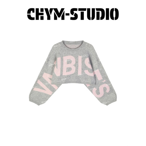 酷颯風炸街字母印花毛衣今年流行的爆款女裝秋季新款設計感針織衫 酷颯風炸街字母印花毛衣今年流行的爆款女裝秋季新款設計感針織衫