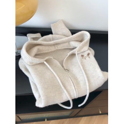 雙拉鍊連帽長袖針織開衫毛衣外套女秋冬韓版休閒慵懶風高級感上衣