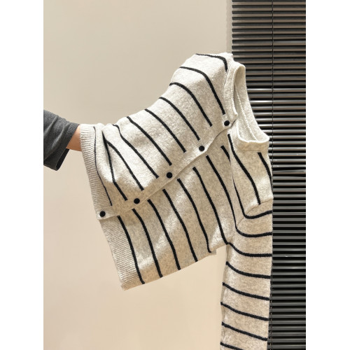 撞色條紋圓領設計感長袖針織開衫女2025秋冬新款加厚毛衣外套上衣 撞色條紋圓領設計感長袖針織開衫女2025秋冬新款加厚毛衣外套上衣