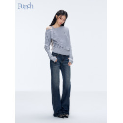 PUNCH 25AW秋韓系基礎顯瘦露肩毛衣