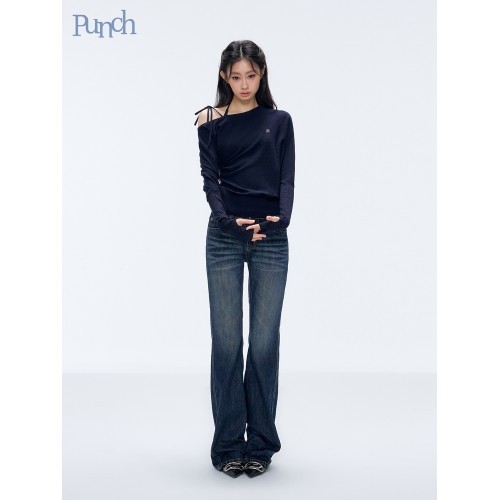 PUNCH 25AW秋韓系基礎顯瘦露肩毛衣 PUNCH 25AW秋韓系基礎顯瘦露肩毛衣