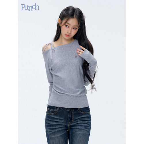 PUNCH 25AW秋韓系基礎顯瘦露肩毛衣 PUNCH 25AW秋韓系基礎顯瘦露肩毛衣