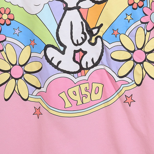 可愛甜美青春俏皮圓領毛圈長袖衛衣大碼卡通印花中長款上衣 可愛甜美青春俏皮圓領毛圈長袖衛衣大碼卡通印花中長款上衣