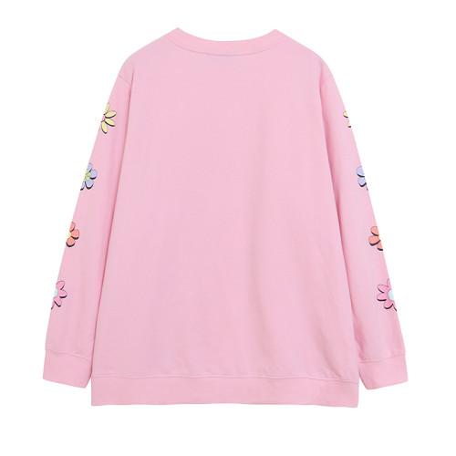 可愛甜美青春俏皮圓領毛圈長袖衛衣大碼卡通印花中長款上衣 可愛甜美青春俏皮圓領毛圈長袖衛衣大碼卡通印花中長款上衣