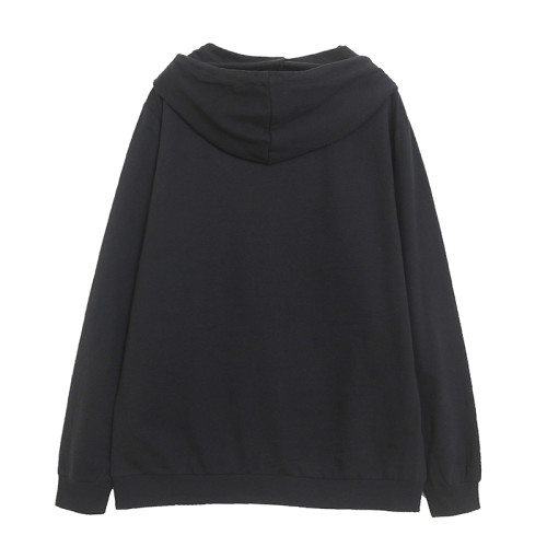 情侶款 春秋季卡通字母印花連帽衛衣女寬松大碼薄絨口袋外套 情侶款 春秋季卡通字母印花連帽衛衣女寬松大碼薄絨口袋外套