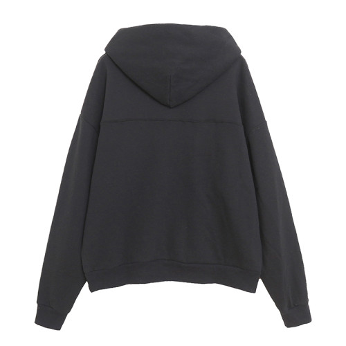 春秋季卡通字母印花衛衣女連帽薄絨加厚時尚減齡帽衫寬松大碼 春秋季卡通字母印花衛衣女連帽薄絨加厚時尚減齡帽衫寬松大碼