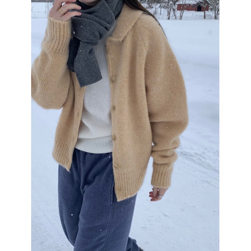 顔色超美!韓代@lero*e美娜家 冬日情書~10%羊毛復古翻領毛衣外套 顔色超美!韓代@lero*e美娜家 冬日情書~10%羊毛復古翻領毛衣外套