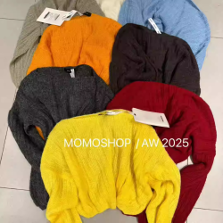 韓國東大門2025秋季韓版簡約慵懶風斜肩針織衫毛衣女百搭長袖上衣