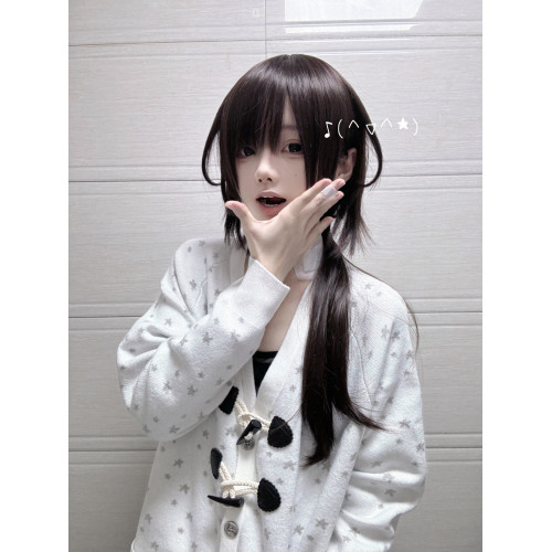 空氣列車 古早感碎星星牛角釦毛衣開衫小幽靈刺綉亞文化原創設計 空氣列車 古早感碎星星牛角釦毛衣開衫小幽靈刺綉亞文化原創設計