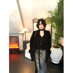 酒午自製【慵嬾日光】港風復古秋季羊毛混紡針織開衫中長款外套女