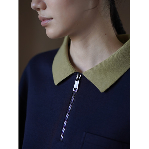 哈齒小姐 正統學院風撞色Polo領衛衣空氣層針織面料寬松顯瘦上衣 哈齒小姐 正統學院風撞色Polo領衛衣空氣層針織面料寬松顯瘦上衣