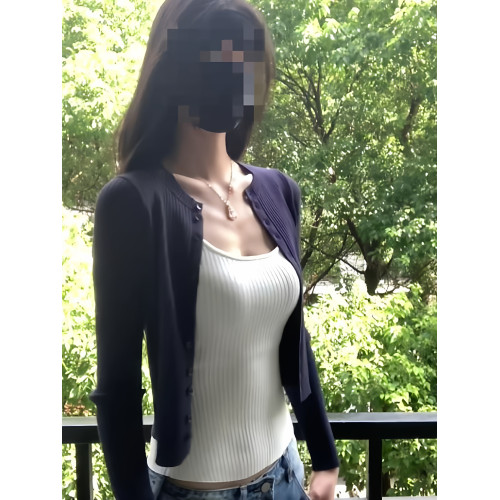 韓系針織開衫小吊帶套裝女秋季2025新款甜辣風修身收腰兩件套上衣 韓系針織開衫小吊帶套裝女秋季2025新款甜辣風修身收腰兩件套上衣