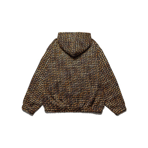 春秋新款重磅小香風編織連帽衛衣男女款美式復古寬松情侶帽衫上衣 春秋新款重磅小香風編織連帽衛衣男女款美式復古寬松情侶帽衫上衣