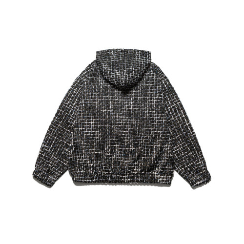 春秋新款重磅小香風編織連帽衛衣男女款美式復古寬松情侶帽衫上衣 春秋新款重磅小香風編織連帽衛衣男女款美式復古寬松情侶帽衫上衣